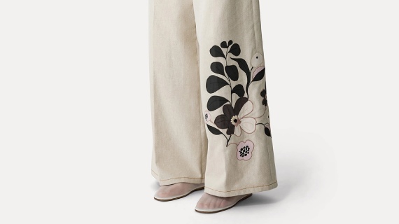 5&ndash;pocket cotton trousers